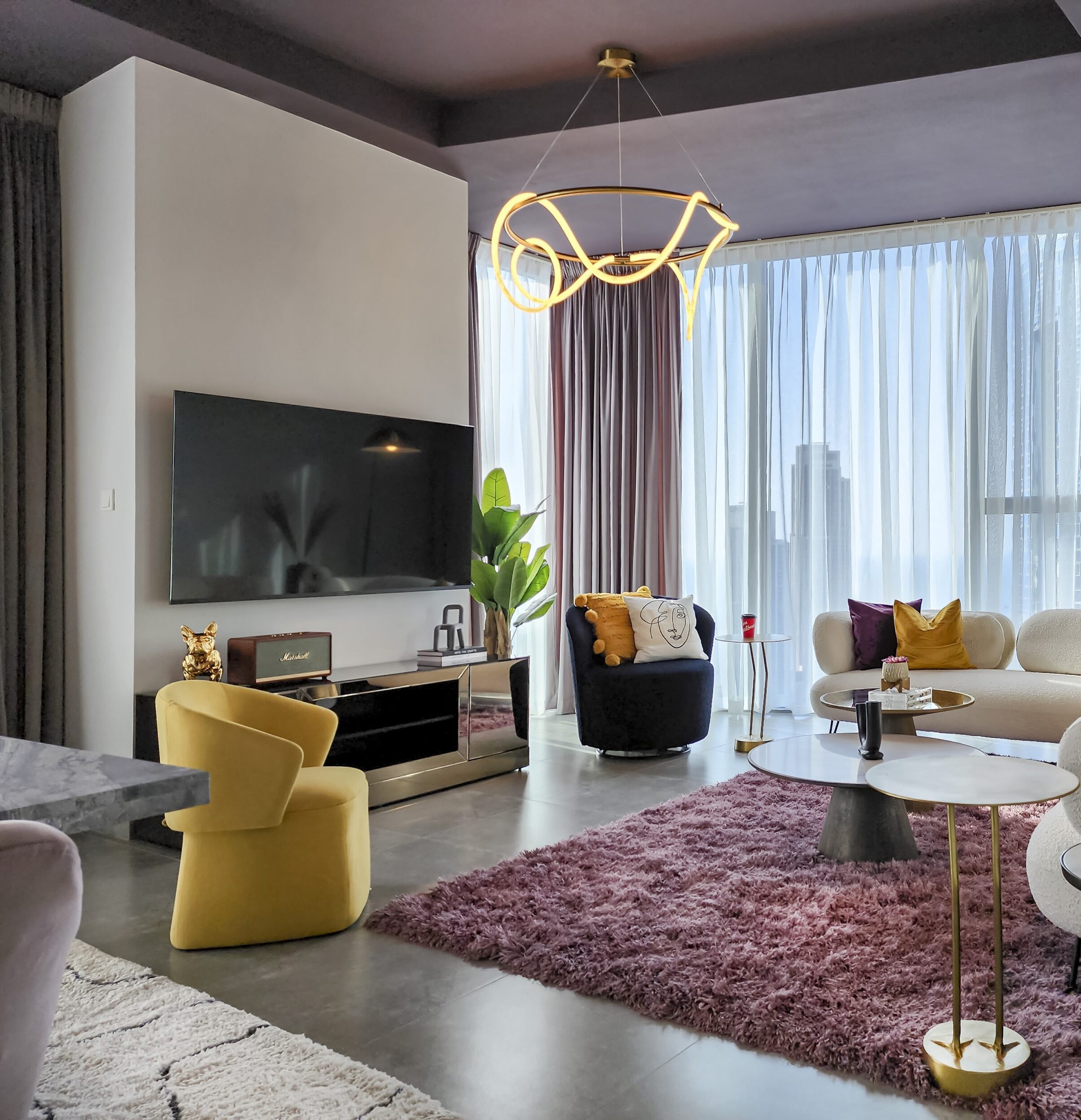 Residence apartment interiors in Dubai Marina