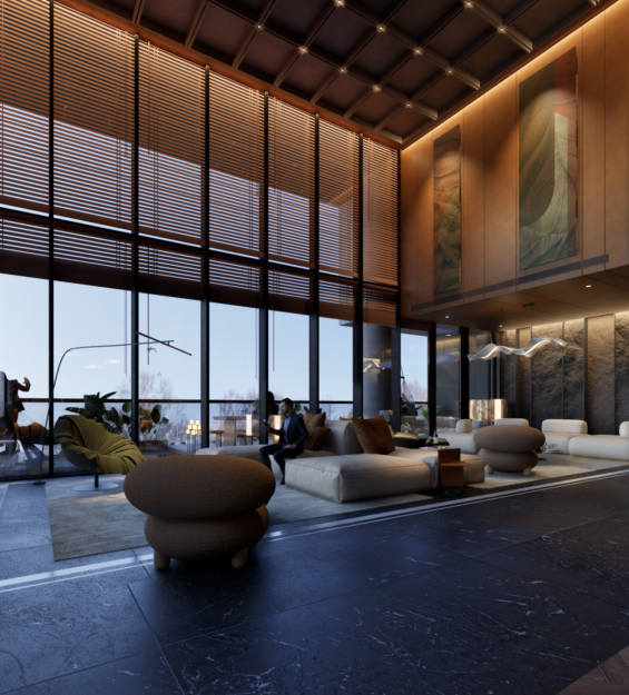 Modern Dark Living Room
